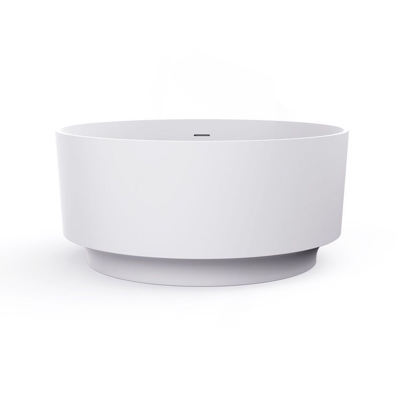 Baignoire de trempage autoportante de forme ronde de 49 pouces pour salle de bain