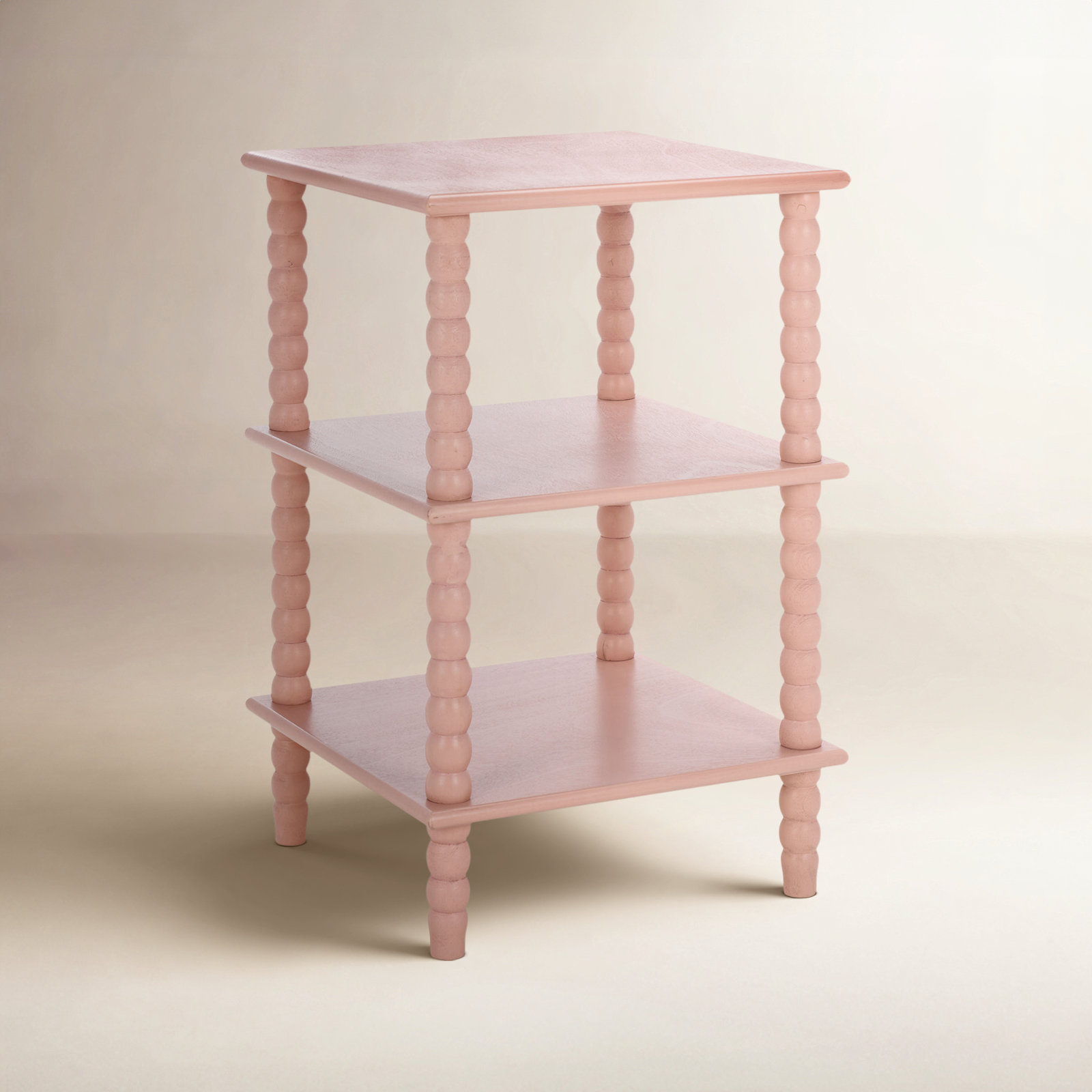 Netta 16" Pine End Table, Pink