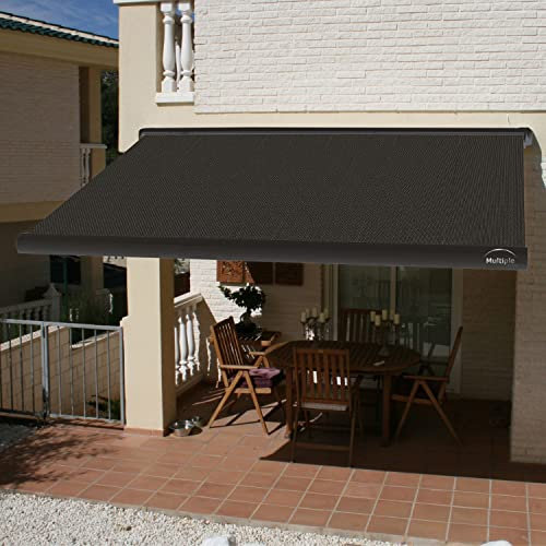Multiple Awning LED LIGHT Motorized Retractable, Black, Right, 16.5" H x 15.5" W x 210" D