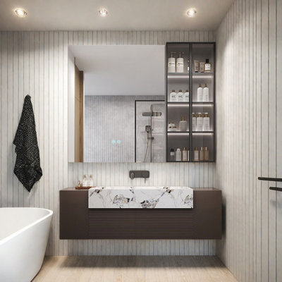 Armoire de salle de bain française moderne à lumière simple de luxe français