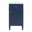 Meuble-lavabo autoportant de 18 pouces avec lavabo en céramique de style français, porte à fermeture douce et tablette réglable pour espaces compacts-129184307