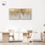 Ensemble de 2 décorations murales modernes Gilded Luxe sur toile par Art Remedy, cadre doré, 30 x 30-367080144-367080146