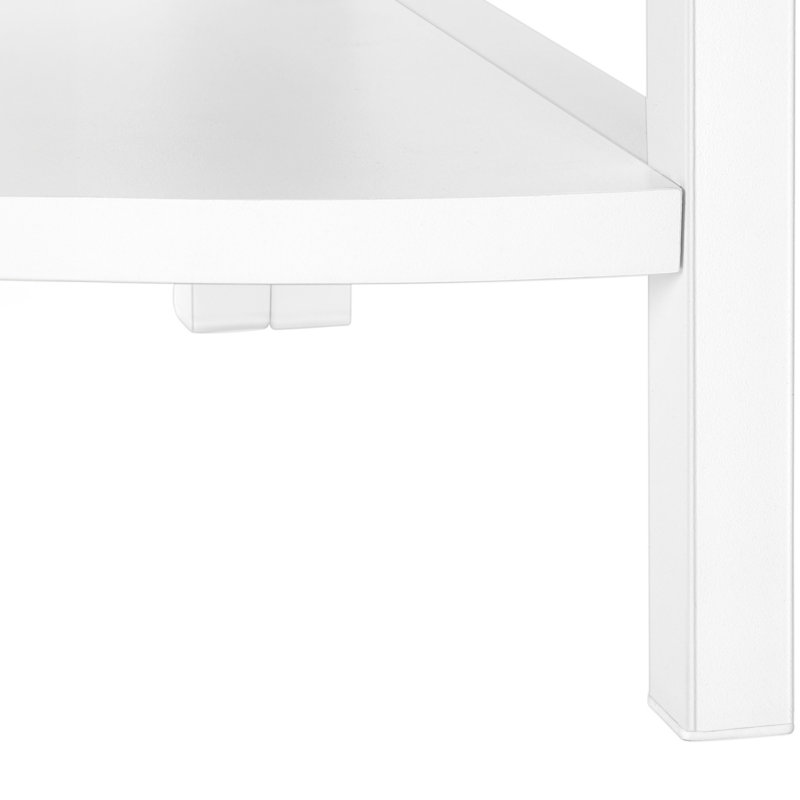 Bookshelf, Bookcase, Etagere, Corner, 4 Tier, 60"H, Office, Bedroom, Laminate, Metal, Contemporary, Modern