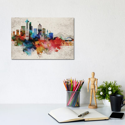 Seattle Abstract - Wrapped Canvas Print