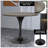 Heatherton 36" Round Dining Table with MDF Top Kitchen Table and Black Stainless Steel Pedestal Base Seats 2-4 Person-823705489