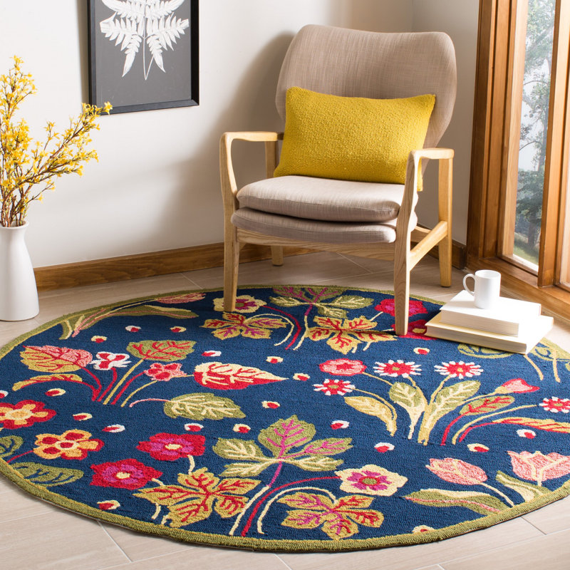 Tapis performance crocheté à la main Doyle, Rond 6 pi