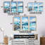 «Blue Ocean In Motion Scenery», ensemble d'art mural sur toile océan-107768496-107768497