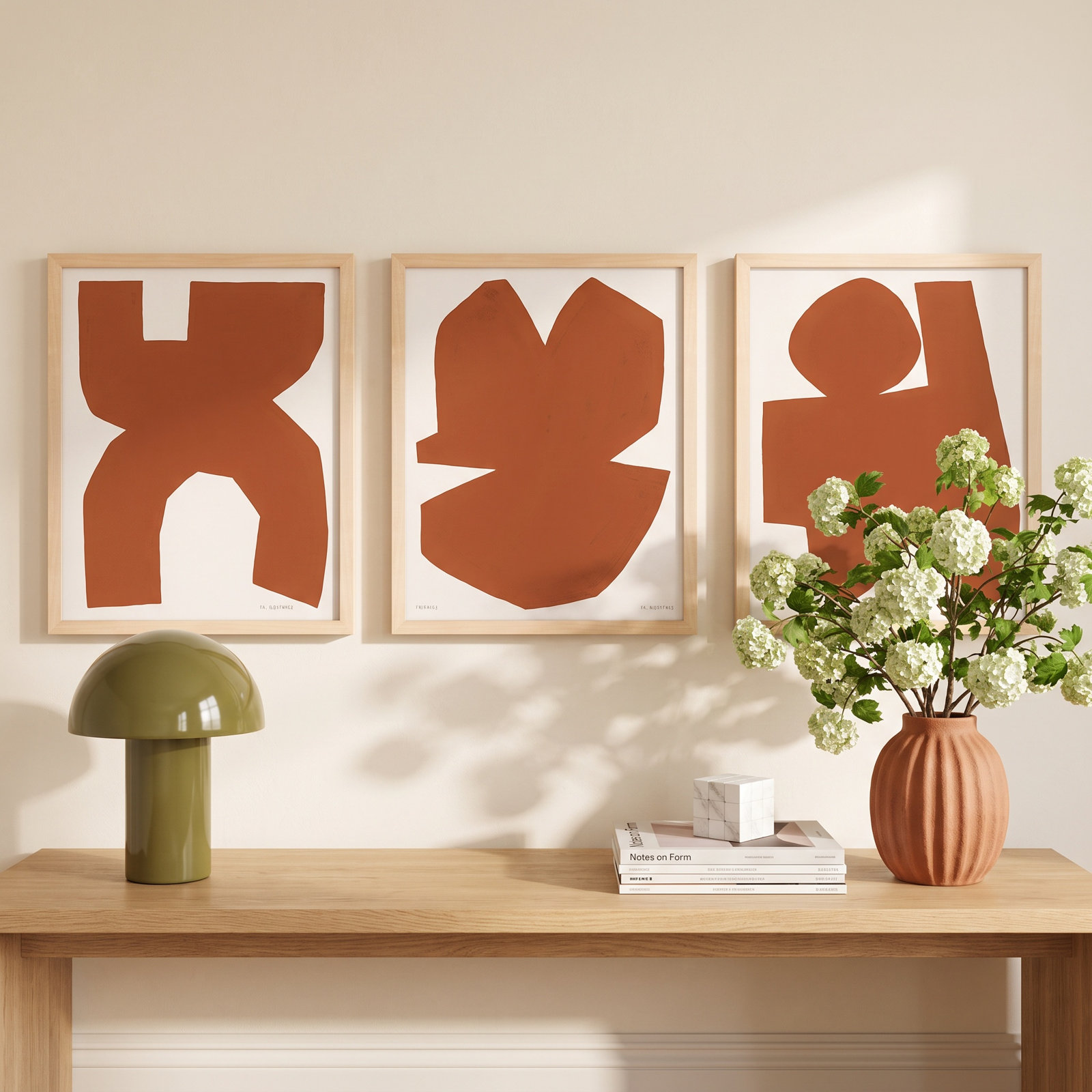 Terra Cotta "Terra Cotta" 3-Piece Print Set, 50'' H x 40'' W, Brown