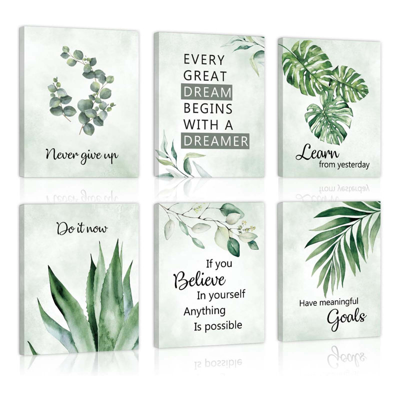 6 Piece Wrapped Canvas Wall Art