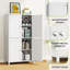 42.6" H Floor Storage Cabinet, Freestanding Cabinet With 4 Doors-118026316