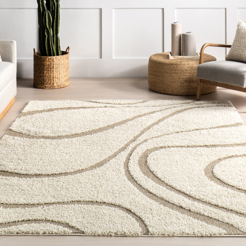 Tapis crème / ivoire Baltej, Rectangle 9 pi 2 po x 12 pi
