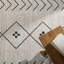Tapis géométrique lavable à la machine Phoebe crème / ardoise foncé-1189696762