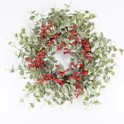 26" Handcrafted Berry Eucalyptus Wreath