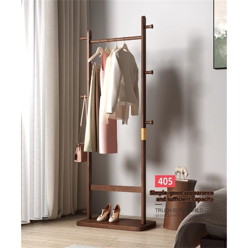 Portant à vêtements en bois massif Simpliwood, Brun