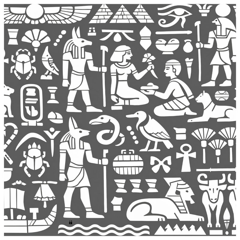 Coussins décoratifs égyptiens, 18 x 18 inches