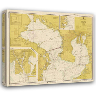 NOAA Historical Map and Chart Collection Nautical Chart, Tampa Bay, Northern Part ca. 1975