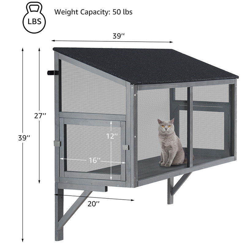 Tucker Murphy Pet™ Bug Proof Cat Catio, Window Box Enclosure for Indoor Cats