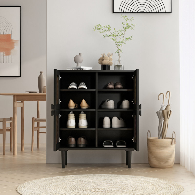 Rangement pour 8 paires de chaussures, Noir