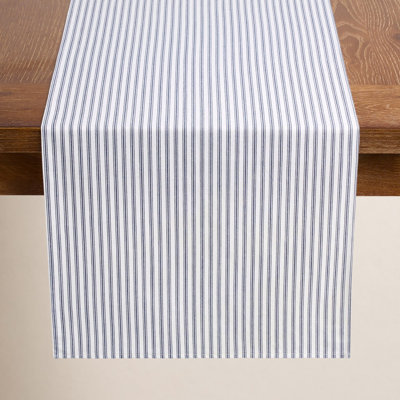 Navy French Ticking Runner