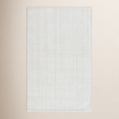 Crista White Gray Hand-Loomed Wool Rug