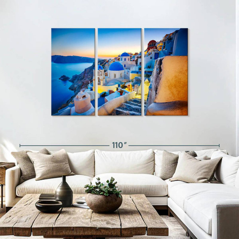 Sebbie Dusky Oia, 48" H x 74" W