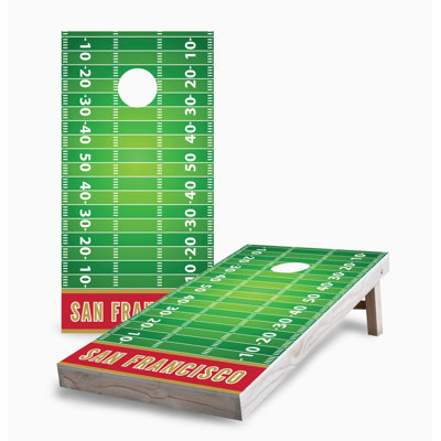 San Francisco Football V3 2x4 Cornhole Board Set | Includes (2) Boards (8) Bags & Optional Accessories