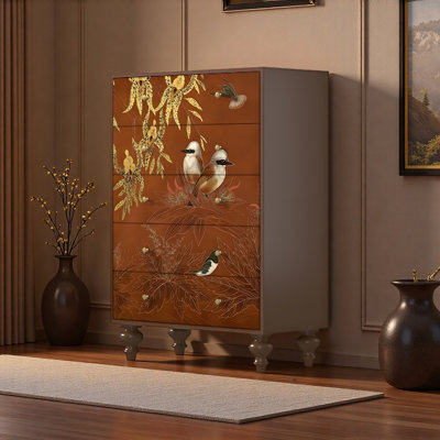 Armoire de rangement à 5 tiroirs de style chinois
