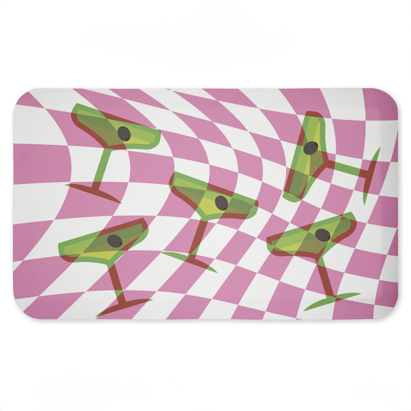 Tapis de sol anti-fatigue Bright, Rose / Vert