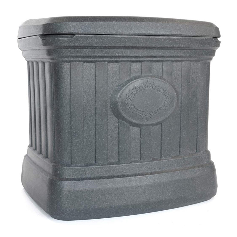 FCMP Outdoor 19'' W 37 Gallons Water Resistant Plastic Deck Box in Gray