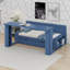 Lit de jour avec bureau amovible, tiroirs de rangement et table d'appoint hydraulique-121457797-121457793