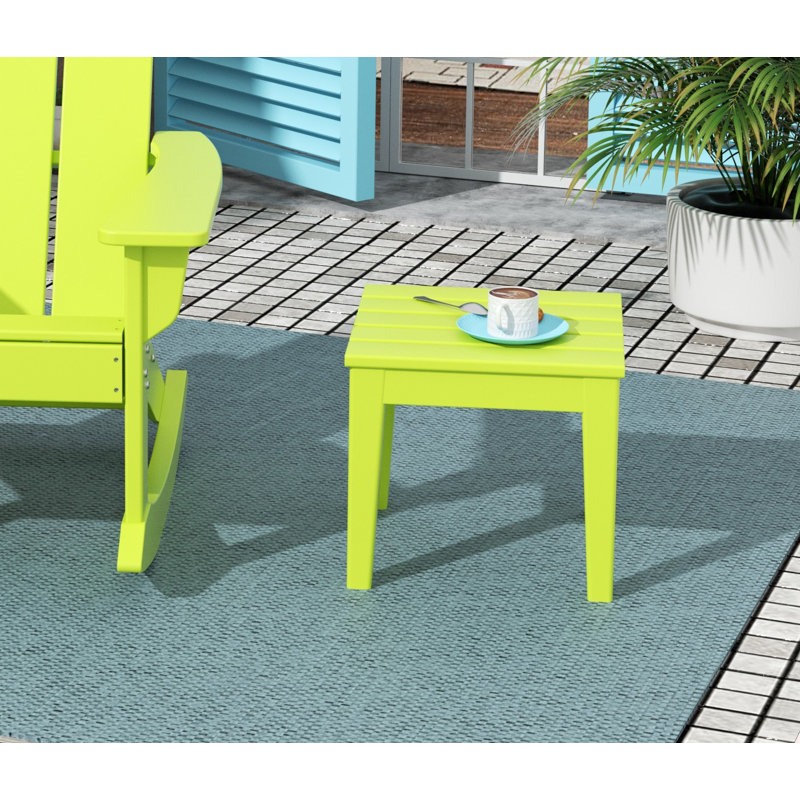 Table d'appoint en plastique Joubert, Limette