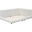 Lit tapissier blanc avec ceinture de charge et à DEL - Bois de pin + construction, plateforme complète Pleasant Dreams et construction solide et solide, installation facile-719954770
