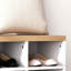 21 portemanteaux, banc à chaussures, armoire de rangement 9 paires, blanc, couloir, design compact, rangement, panneau de particules robuste