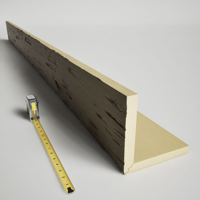 Sangle martelée, à utiliser avec la poutre Heritage Timber, Taupe rustique, 24'L, 8"H x 12"W