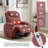 Electric Recliner Chair , Corduroy Power Recliner with 2 Side Pockets, Tool-Free Setup-1559544342