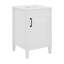Meuble-lavabo de 20 po avec lavabo en céramique, tablette réglable en forme de U, support de rangement pour porte-1939443167