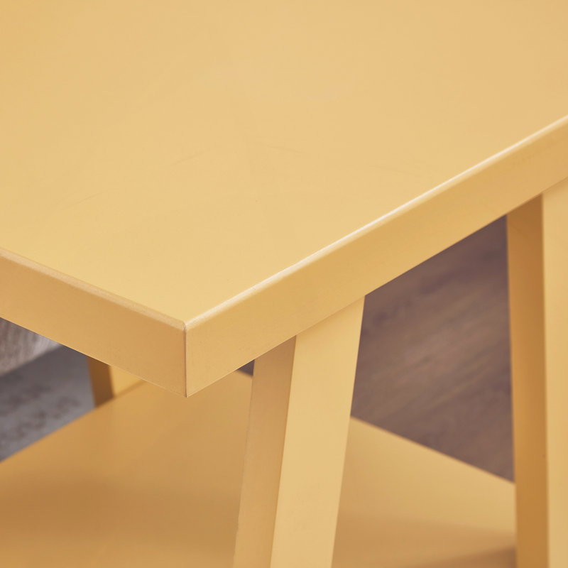 Table de bout avec tablette Contemporary, Yellow, Yellow, Yellow