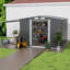 8ft W x 8ft D Caiti Metal Garden Sheds with Lean-to