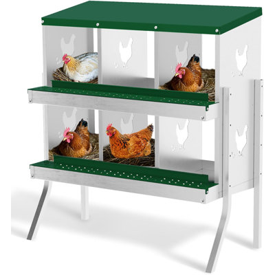 Boîte de nidification à 6 trous pour la ponte, boîte de nidification pour poulets, boîtes de nidification pour poulets, boîtes de nidification à roulettes, boîtes de nidification pour poulets, collection Easy Egg