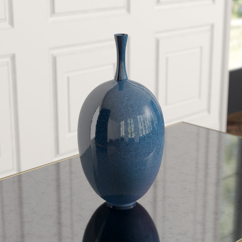 Ovoid Vase-Celestial-Lg, Celestial