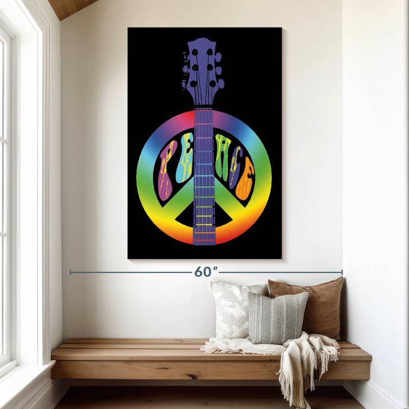 Khadjiah Peace Guitar, 51" H x 34" W