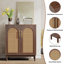 Buffet 59 "en bois brun foncé (ensemble de 2)