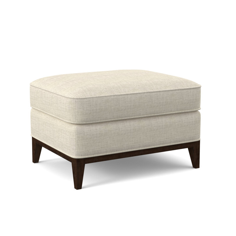 Sonoma Ottoman, American Walnut, Margaret Tangelo Polyester Blend