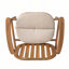 Fauteuil de patio extérieur en bois d'acacia