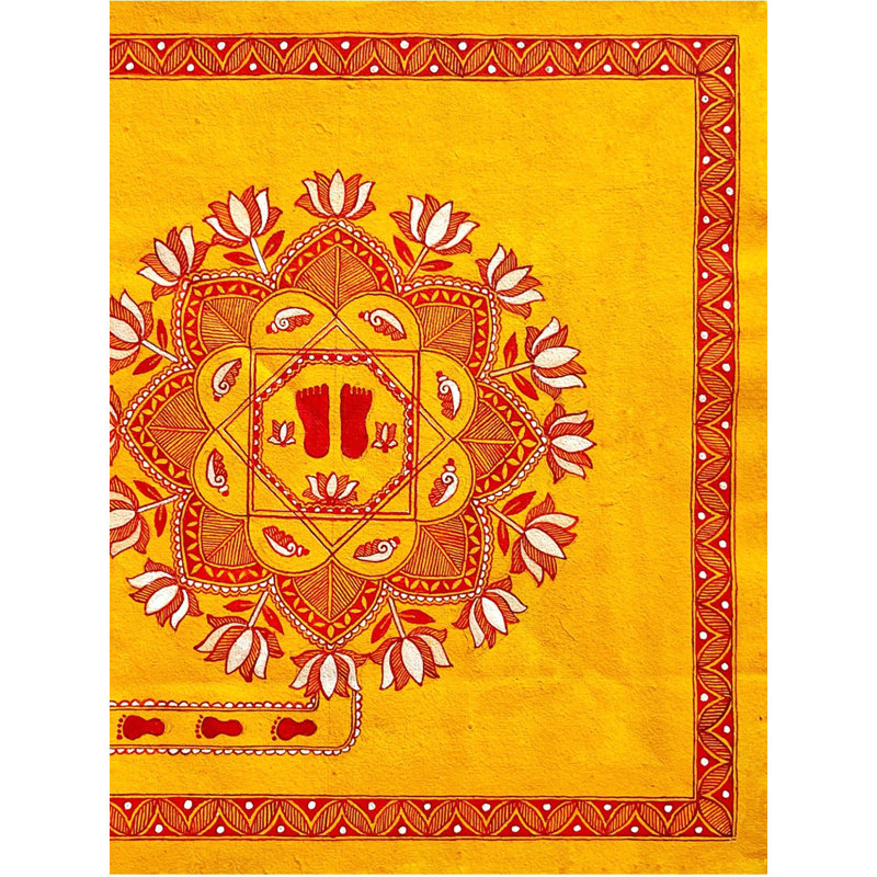 Devotthan Aripan - Waking God From Sleep | Acrylic On Handmade Sheet | By Urwashi Nirala