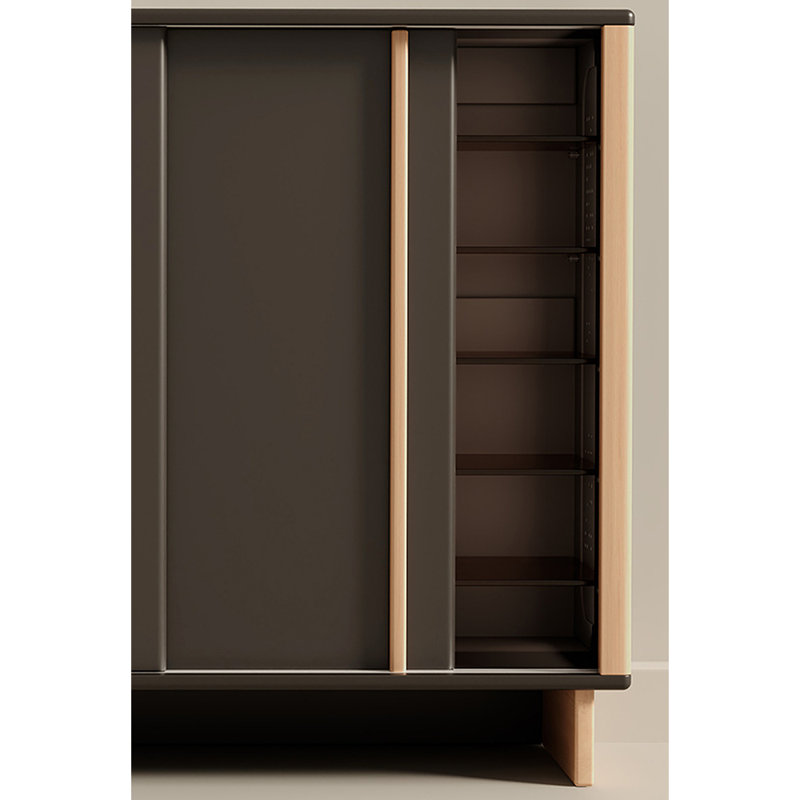 Armoire à chaussures de style américain, H 38,19 po x l 31,5 po x P 14,96 po, Noir