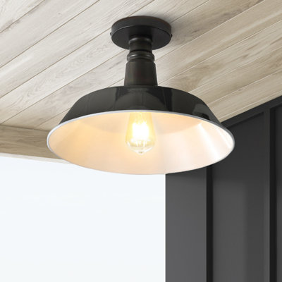 Plafonnier semi-encastré 1 lumière 14 po