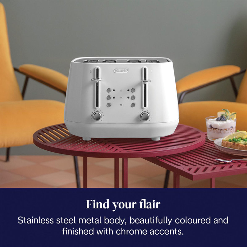 Eclettica 4 Slot Toaster, White