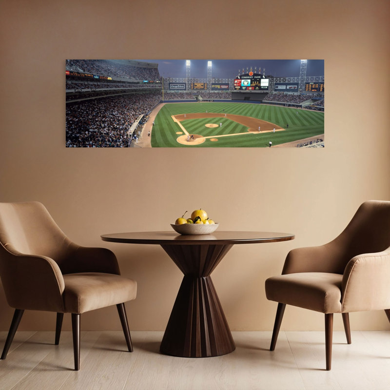 «Chicago Cubs Vs White Sox Baseball», Comiskey Park, Chicago, États-Unis, architecture contemporaine, art mural d'été