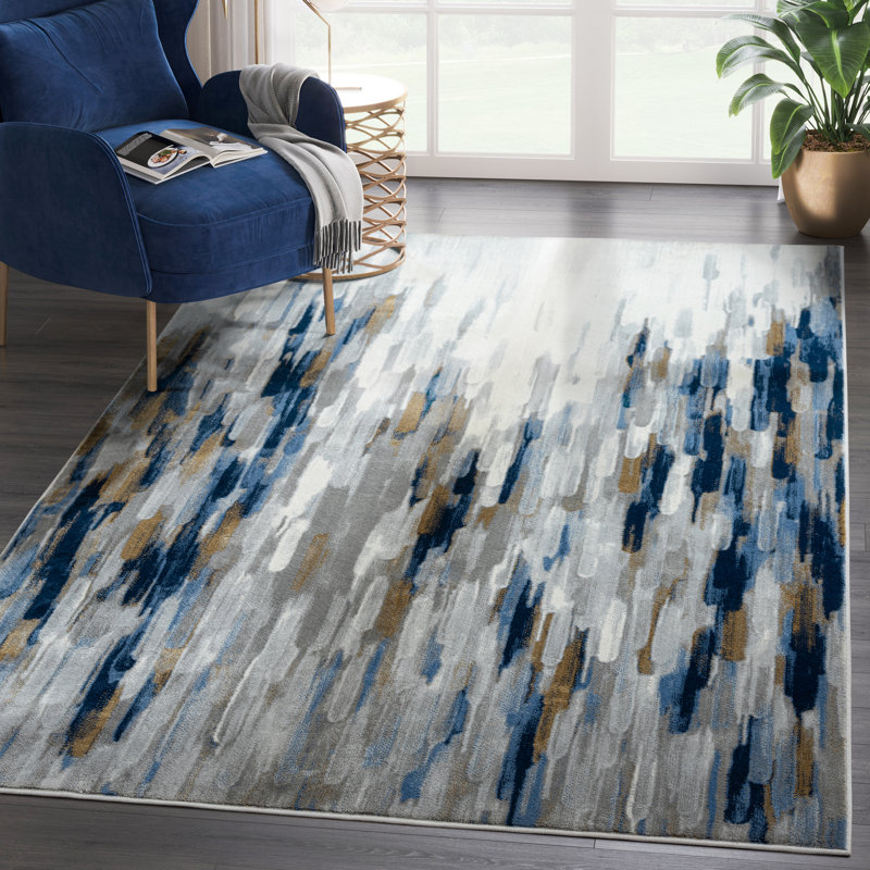 Jeyden Abstract Indoor Rug, Rectangle 4' x 6'